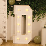 4ft White Large Marquee Light Up Letter D Mosaic Balloon Frame Pre-Cut Foam Board 10 Warm White