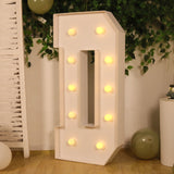 4ft White Large Marquee Light Up Letter D Mosaic Balloon Frame Pre-Cut Foam Board 10 Warm White