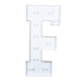 4ft White Large Marquee Light Up Letter F Mosaic Balloon Frame Pre-Cut Foam Board 10 Warm#whtbkgd