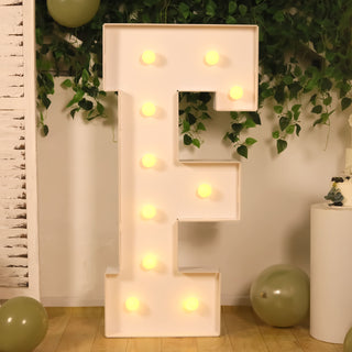 <span style="background-color:transparent;color:#000000;">Light Up Every Moment with 4ft White Marquee Light Up Letters</span>