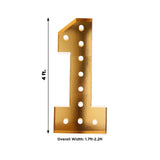 Giant LED Marquee Light Up Number, Gold 4ft Pre-Cut Foam Board with 10 Warm White