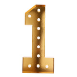 Giant LED Marquee Light Up Number, Gold 4ft Pre-Cut Foam Board with 10 Warm White#whtbkgd