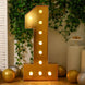 Giant LED Marquee Light Up Number, Gold 4ft Pre-Cut Foam Board with 10 Warm White