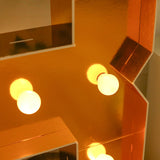 Giant LED Marquee Light Up Number, Gold 4ft Pre-Cut Foam Board with 10 Warm White Battery