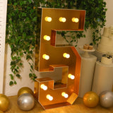 Giant LED Marquee Light Up Number, Gold 4ft Pre-Cut Foam Board with 10 Warm White Battery