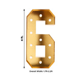 Giant LED Marquee Light Up Number, Gold 4ft Pre-Cut Foam Board with 10 Warm White Battery