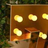 Giant LED Marquee Light Up Number, Gold 4ft Pre-Cut Foam Board with 10 Warm White Battery