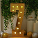 Giant LED Marquee Light Up Number, Gold 4ft Pre-Cut Foam Board with 10 Warm White Battery