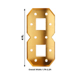 Giant LED Marquee Light Up Number, Gold 4ft Pre-Cut Foam Board with 10 Warm White Battery