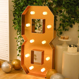Giant LED Marquee Light Up Number, Gold 4ft Pre-Cut Foam Board with 10 Warm White Battery