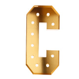 Giant LED Marquee Light Up Letter, Gold 4ft Pre-Cut Foam Board with 10 Warm White#whtbkgd