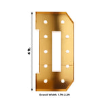 Giant LED Marquee Light Up Letter, Gold 4ft Pre-Cut Foam Board with 10 Warm White