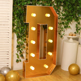 Giant LED Marquee Light Up Letter, Gold 4ft Pre-Cut Foam Board with 10 Warm White