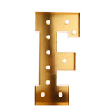 Giant LED Marquee Light Up Letter, Gold 4ft Pre-Cut Foam Board with 10 Warm White#whtbkgd