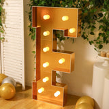 Giant LED Marquee Light Up Letter, Gold 4ft Pre-Cut Foam Board with 10 Warm White