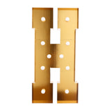 Giant LED Marquee Light Up Letter, Gold 4ft Pre-Cut Foam Board with 10 Warm White#whtbkgd