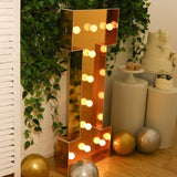 Giant LED Marquee Light Up Letter Gold 4ft Pre-Cut Foam Board with 10 Warm White