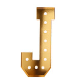 Giant LED Marquee Light Up Letter, Gold 4ft Pre-Cut Foam Board with 10 Warm White#whtbkgd