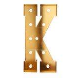 Giant LED Marquee Light Up Letter, Gold 4ft Pre-Cut Foam Board with 10 Warm White#whtbkgd