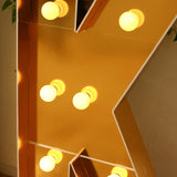 Giant LED Marquee Light Up Letter, Gold 4ft Pre-Cut Foam Board with 10 Warm White