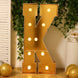 Giant LED Marquee Light Up Letter, Gold 4ft Pre-Cut Foam Board with 10 Warm White