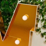 Giant LED Marquee Light Up Letter Gold 4ft Pre-Cut Foam Board with 10 Warm White