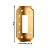 Giant LED Marquee Light Up Letter Gold 4ft Pre-Cut Foam Board with 10 Warm White
