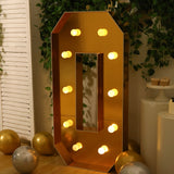 Giant LED Marquee Light Up Letter Gold 4ft Pre-Cut Foam Board with 10 Warm White
