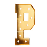 Giant LED Marquee Light Up Letter Gold 4ft Pre-Cut Foam Board with 10 Warm White#whtbkgd