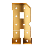 Giant LED Marquee Light Up Letter Gold 4ft Pre-Cut Foam Board with 10 Warm White#whtbkgd