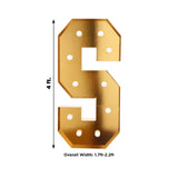 Giant LED Marquee Light Up Letter Gold 4ft Pre-Cut Foam Board with 10 Warm White