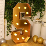 Giant LED Marquee Light Up Letter Gold 4ft Pre-Cut Foam Board with 10 Warm White