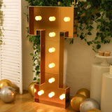 Giant LED Marquee Light Up Letter Gold 4ft Pre-Cut Foam Board with 10 Warm White