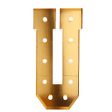 Giant LED Marquee Light Up Letter Gold 4ft Pre-Cut Foam Board with 10 Warm White#whtbkgd