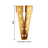 Giant LED Marquee Light Up Letter Gold 4ft Pre-Cut Foam Board with 10 Warm White