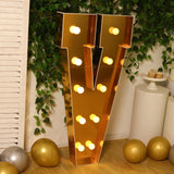 Giant LED Marquee Light Up Letter Gold 4ft Pre-Cut Foam Board with 10 Warm White