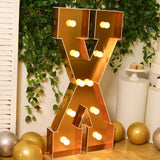 Giant LED Marquee Light Up Letter, Gold 4ft Pre-Cut Foam Board with 10 Warm White