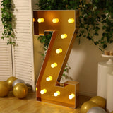 Giant LED Marquee Light Up Letter, Gold 4ft Pre-Cut Foam Board with 10 Warm White