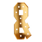 Giant LED Marquee Light Up Symbol, Gold 4ft Pre-Cut Foam Board with 10 Warm White#whtbkgd