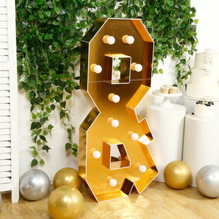 Gold 4ft Light Up Symbol Decoration