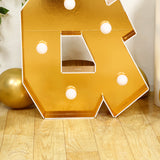 Giant LED Marquee Light Up Symbol, Gold 4ft Pre-Cut Foam Board with 10 Warm White