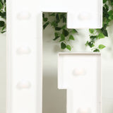 4ft White Large Marquee Light Up Letter G Mosaic Balloon Frame Pre-Cut Foam Board 10 Warm White