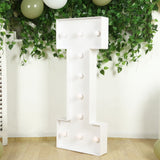 4ft White Large Marquee Light Up Letter I Mosaic Balloon Frame Pre-Cut Foam Board 10 Warm White