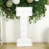 4ft White Large Marquee Light Up Letter I Mosaic Balloon Frame Pre-Cut Foam Board 10 Warm White