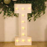 4ft White Large Marquee Light Up Letter I Mosaic Balloon Frame Pre-Cut Foam Board 10 Warm White