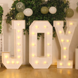 4ft White Large Marquee Light Up Letter J Mosaic Balloon Frame Pre-Cut Foam Board 10 Warm White