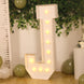 4ft White Large Marquee Light Up Letter J Mosaic Balloon Frame Pre-Cut Foam Board 10 Warm White