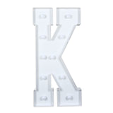 4ft White Large Marquee Light Up Letter K Mosaic Balloon Frame Pre-Cut Foam Board 10 Warm#whtbkgd