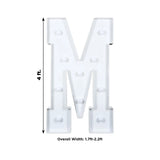 4ft White Large Marquee Light Up Letter M Mosaic Balloon Frame Pre-Cut Foam Board 10 Warm White