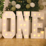 4ft White Large Marquee Light Up Letter N Mosaic Balloon Frame Pre-Cut Foam Board 10 Warm White